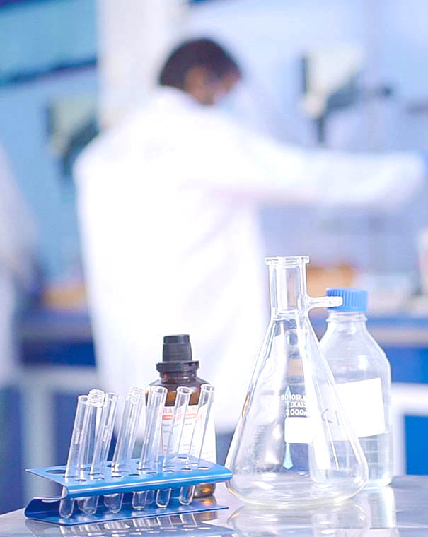 Event space with projector screen and floor balloons