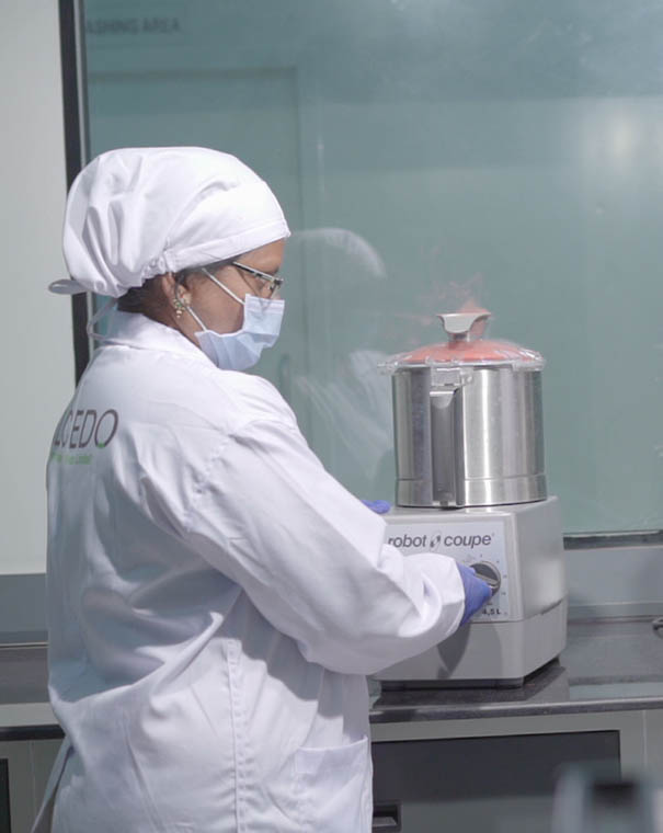 Event space with projector screen and floor balloons